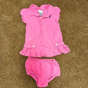 Ralph Lauren Bright Pink Two-piece set
